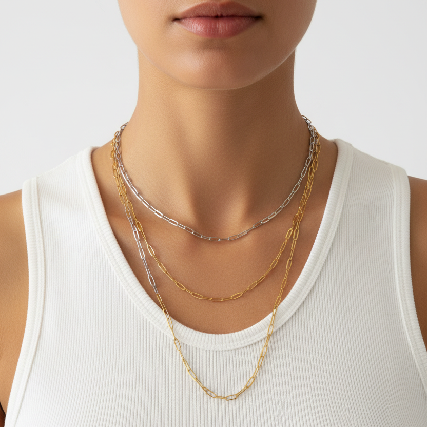 Paperclip Link Necklace