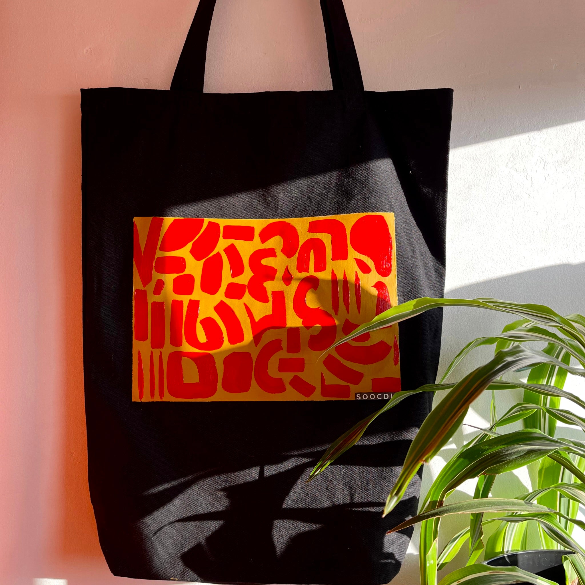 CRÈME AND ROUGE  ‘HAND PAINTED TOTE BAG’