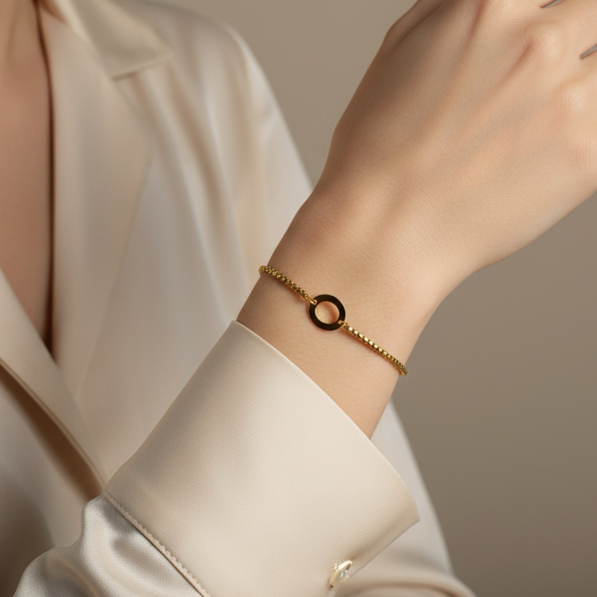 Gold Adjustable Rope Bracelet