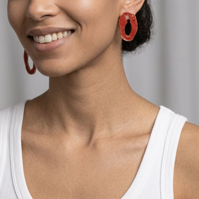 Cassie Oval Drip Earrings