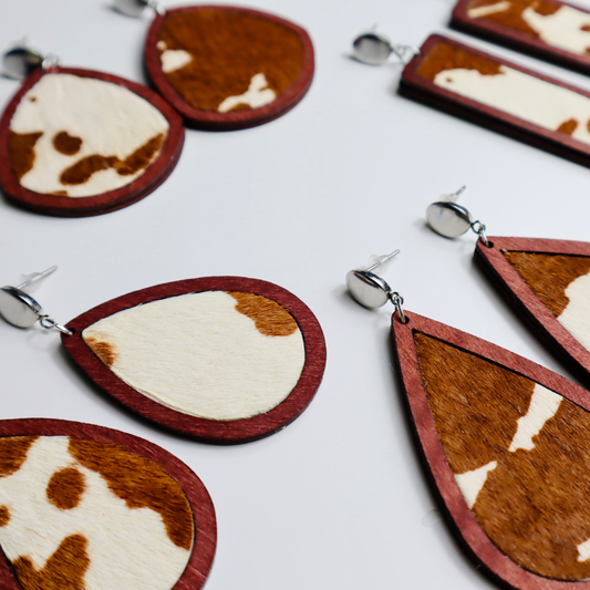 Cow Print Earrings