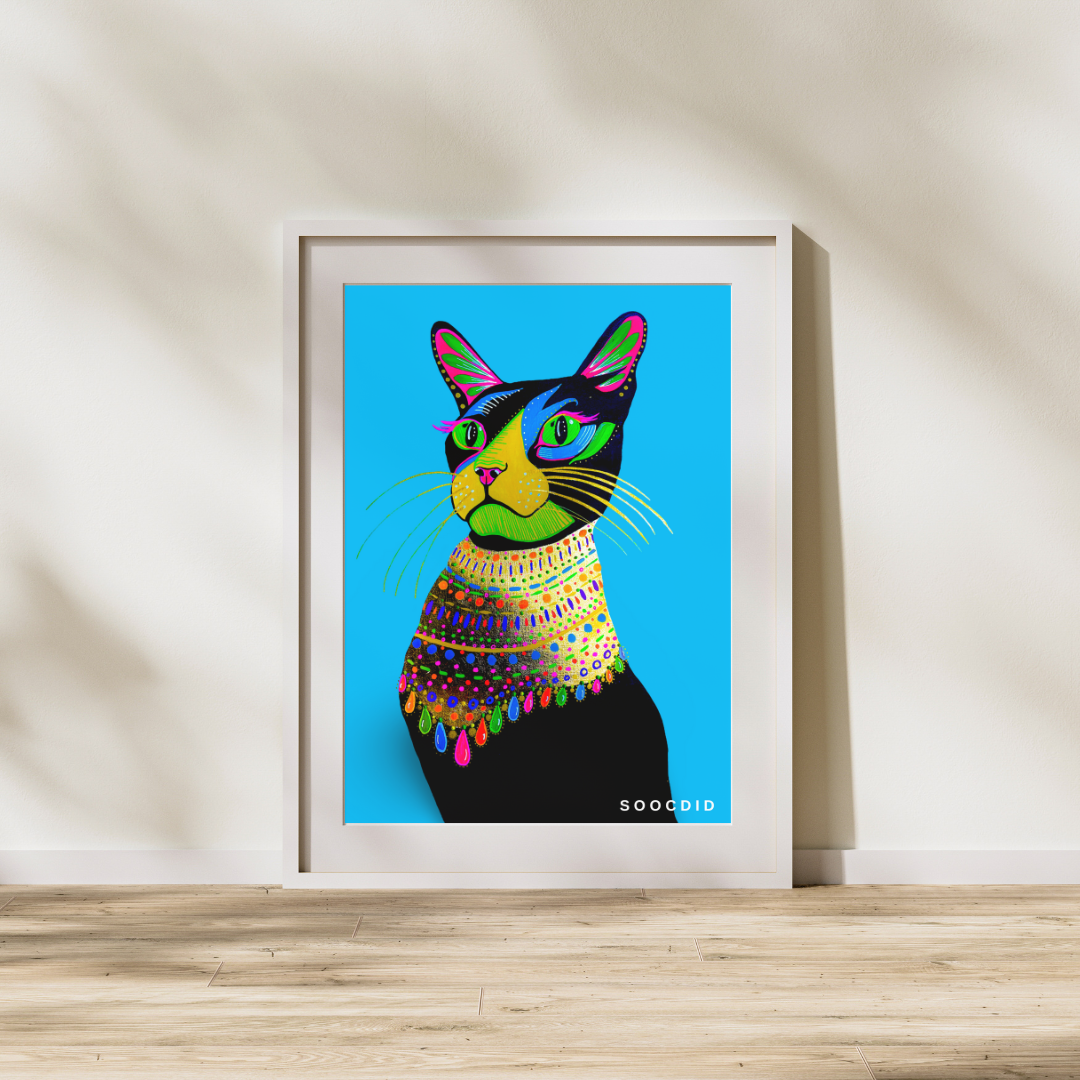 Amina The Cat Print