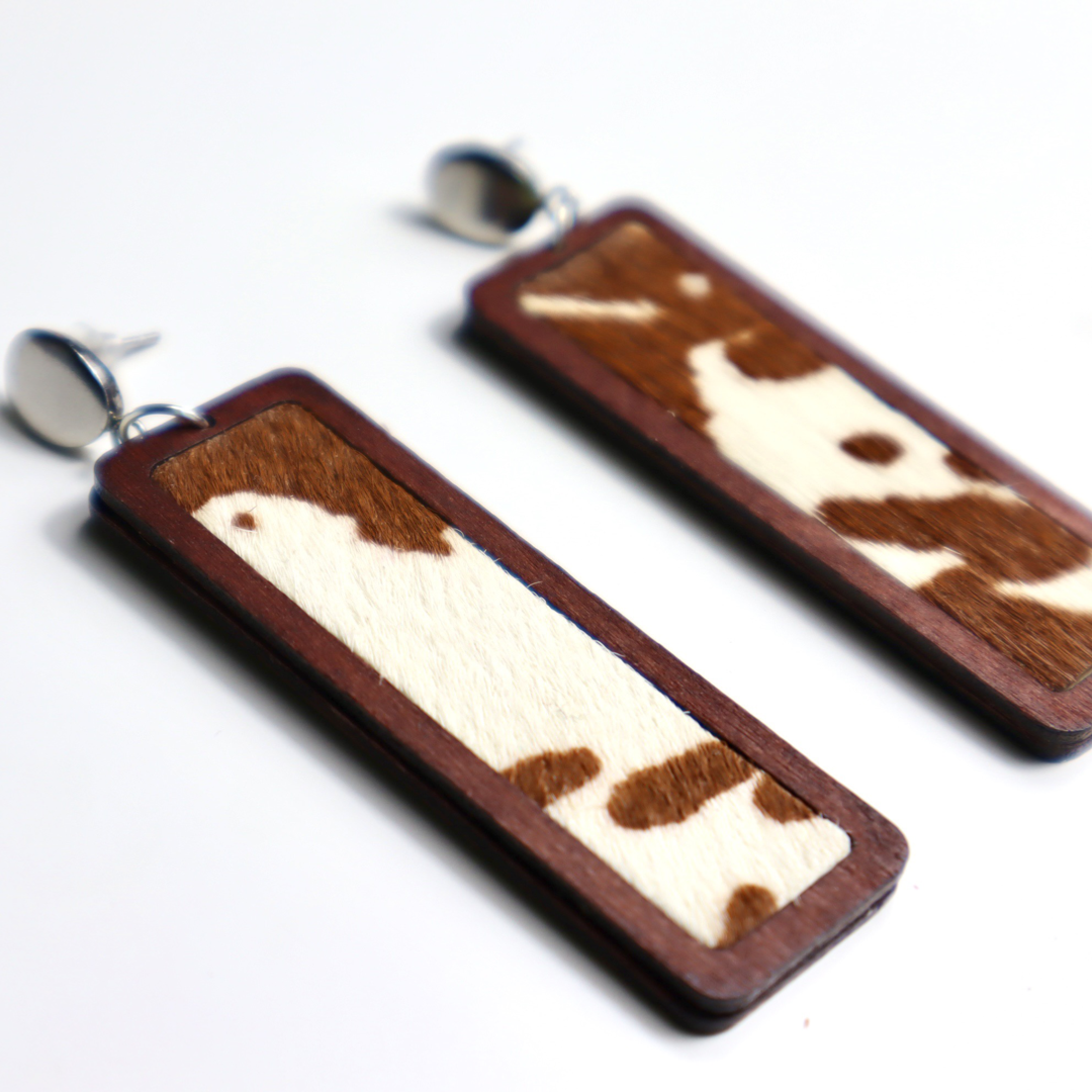 Cow Print Earrings