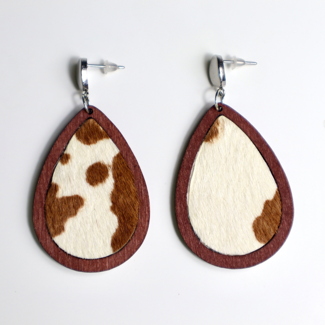 Cow Print Earrings