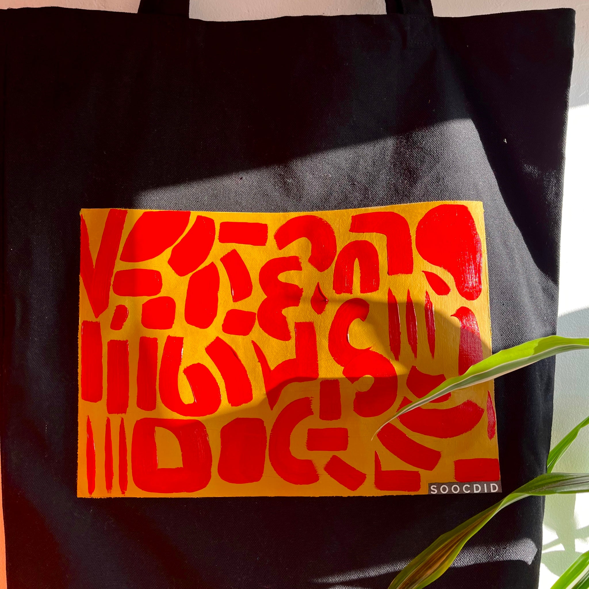 CRÈME AND ROUGE  ‘HAND PAINTED TOTE BAG’