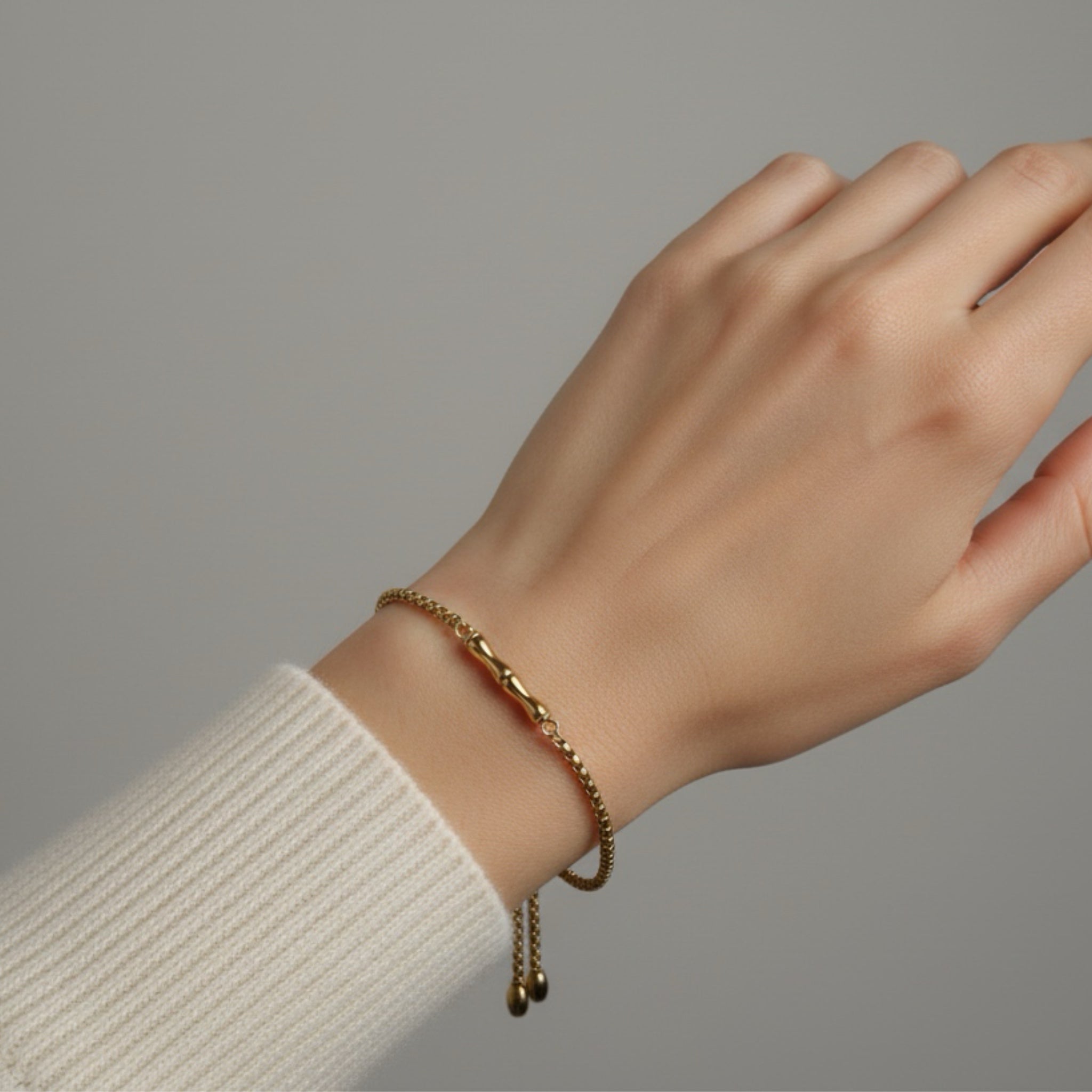 Gold Adjustable Rope Bracelet