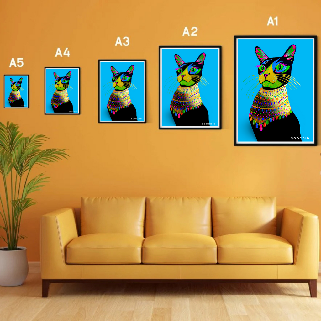 Amina The Cat Print