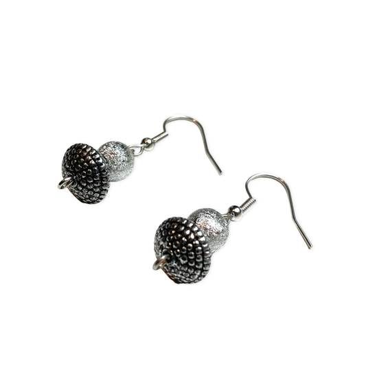 Silver Ball Drop Earrings